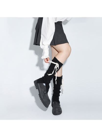 Cozyra - Lace-Up Split Sweet Style Leg Warmer