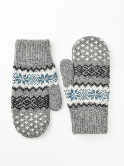Gloving - Unisex Warm Snowflake Knit Mittens