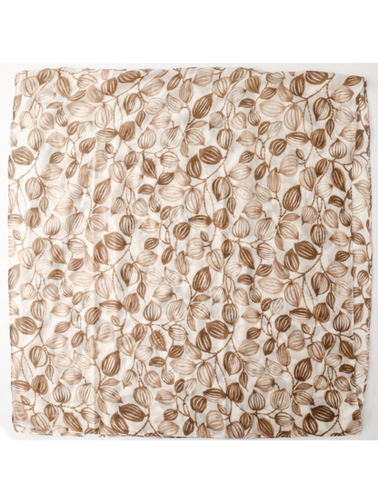 Scarvii - Foil Bud Print Lightweight Wrap Scarf