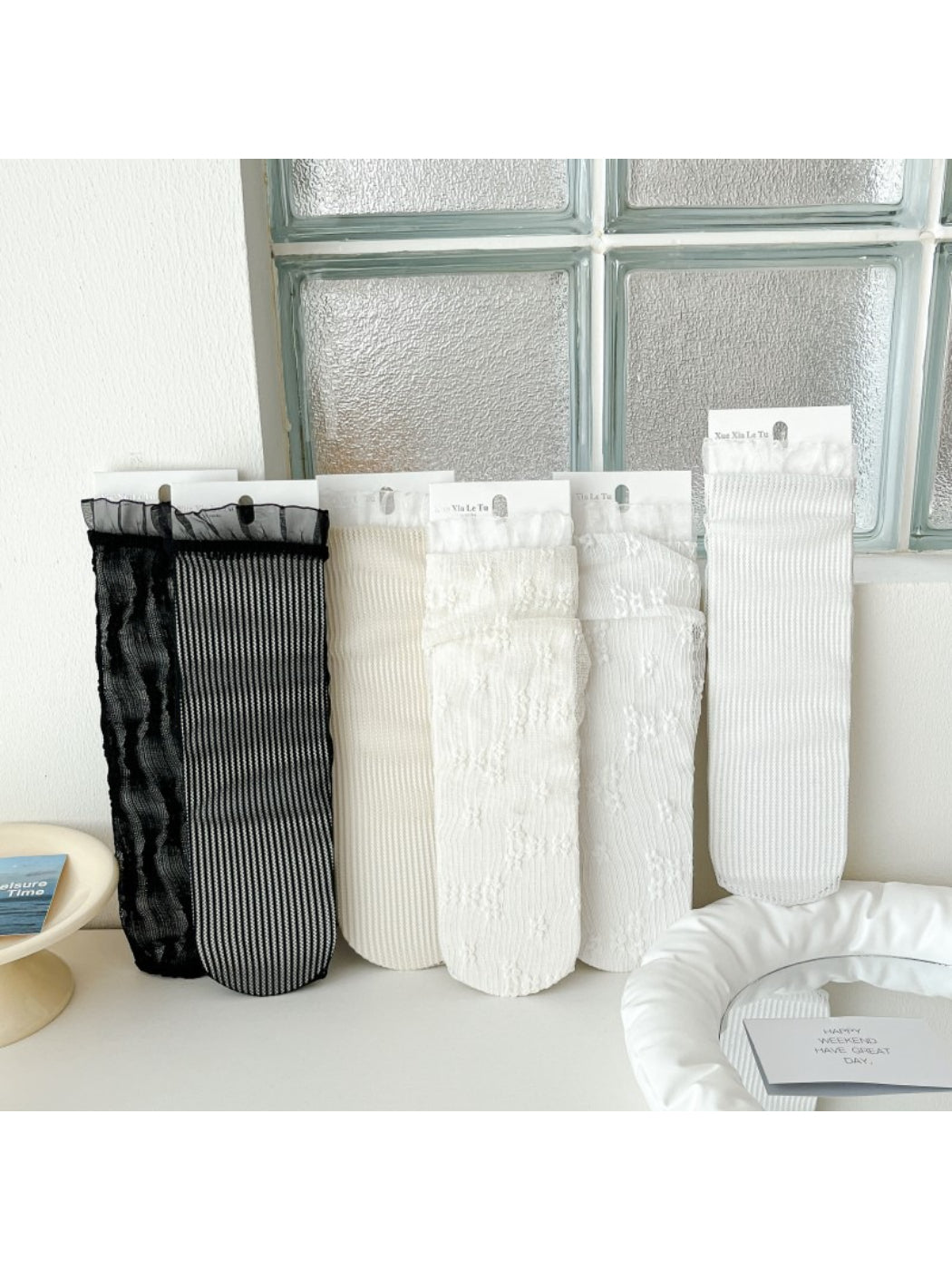 Rufia - Soft Ribbed Frill Edge Crew Socks product image 4