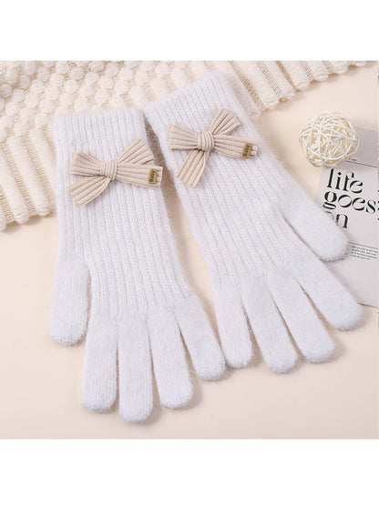 Gloving - Bow Detail Touchscreen Gloves