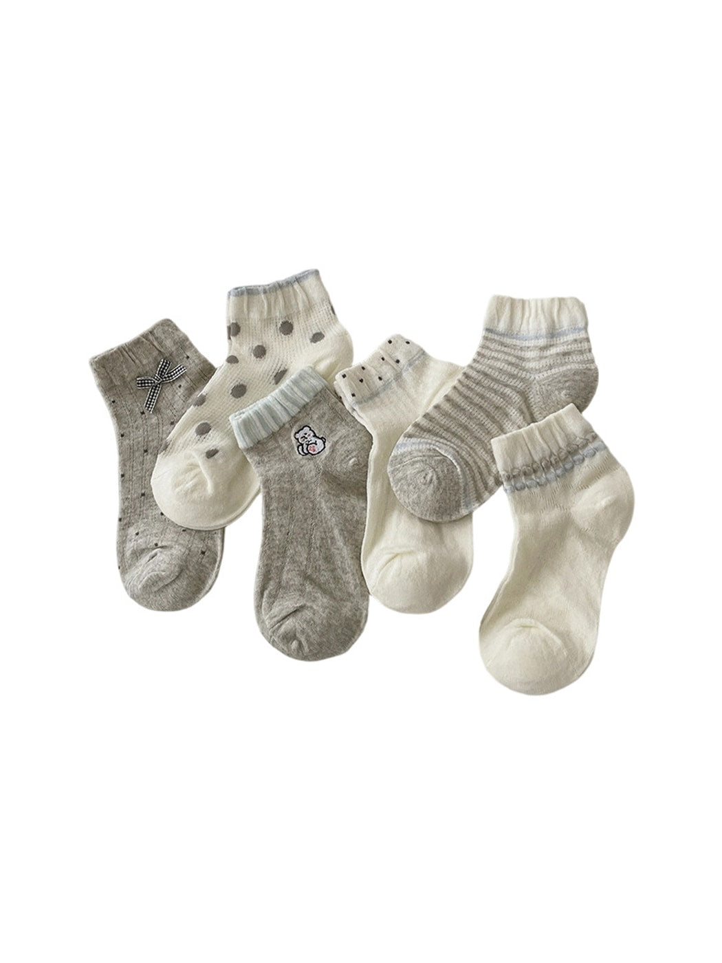 Rufia - Playful Mixed Pattern Ankle Socks