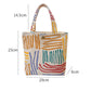 Colorful Striped Corduroy Tote Bag