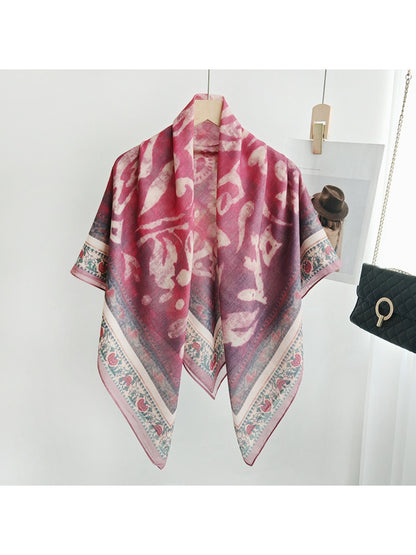Scarvii Abstract Floral Square Scarf
