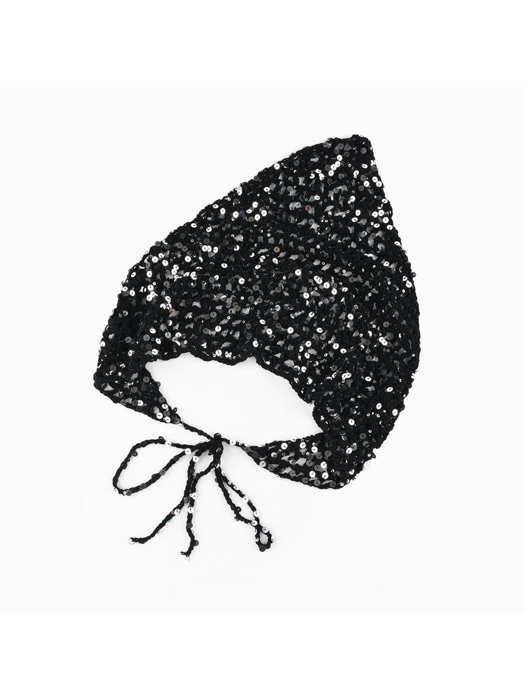 Scarvii - Sequin Openwork Tie Triangle Headband
