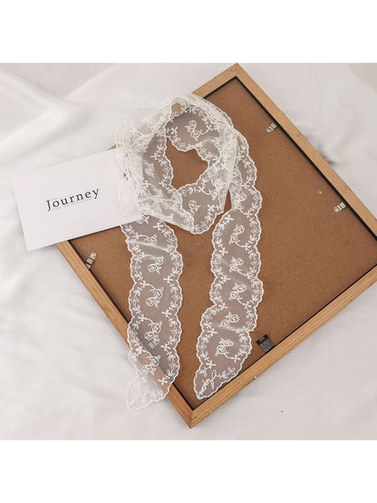 Scarvii - Polka Dot Lace Ribbon Headband