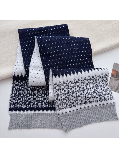 Scarvii - Fair Isle Knit Long Scarf