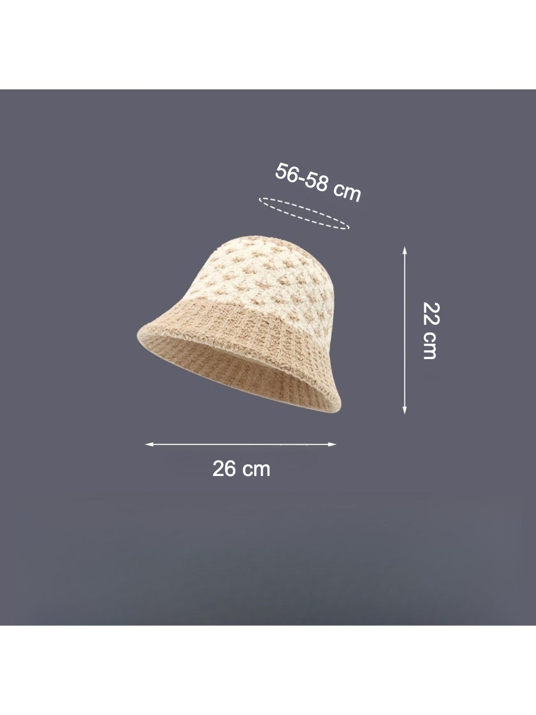 Haila - Color Block Knitted Bucket Hat