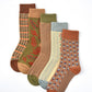 Rufia - Vintage Pattern Women's Socks for Fall & Winter
