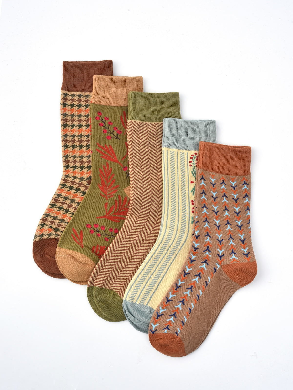 Rufia - Vintage Pattern Women's Socks for Fall & Winter