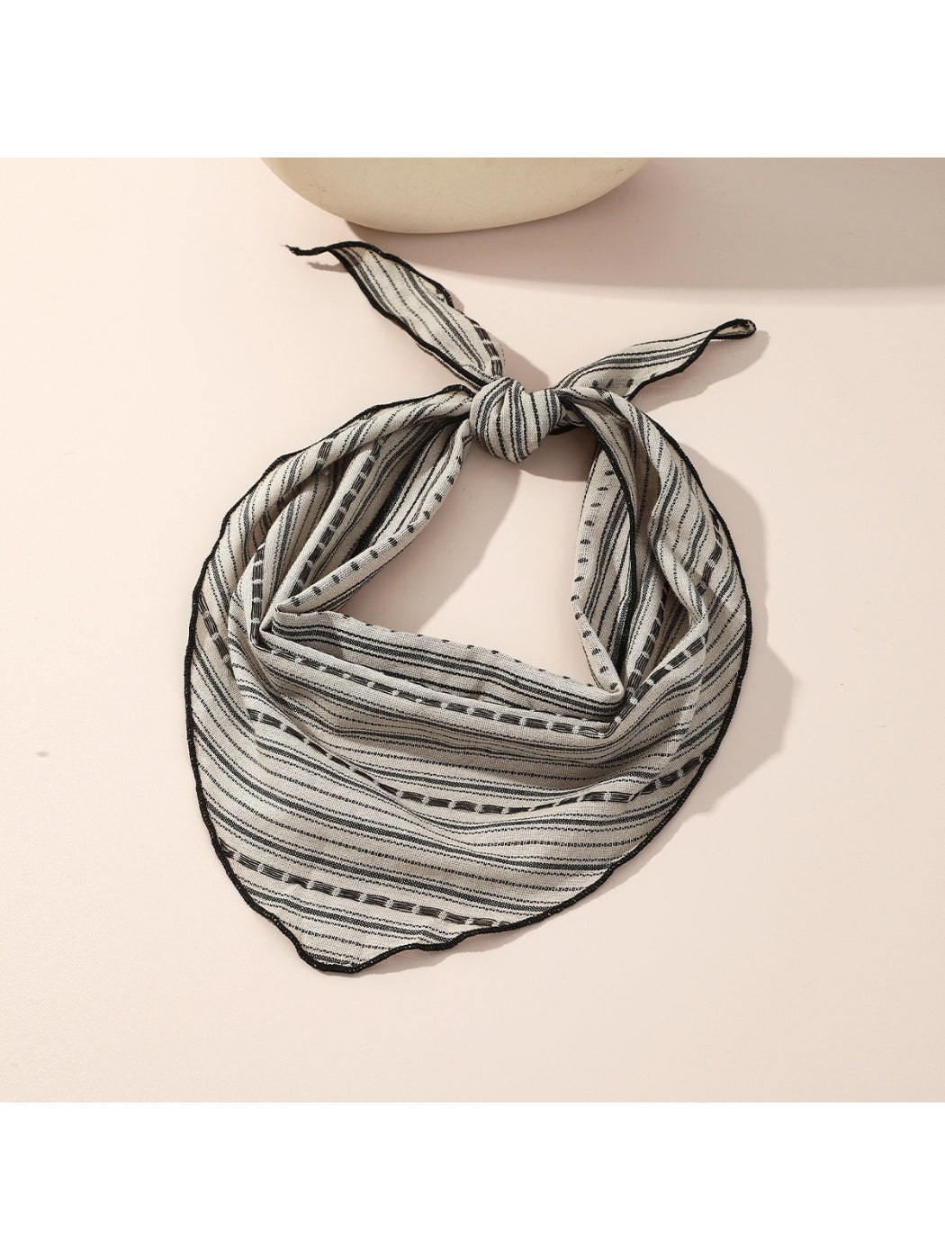 Scarvii Stripe Pattern Triangle Scarf