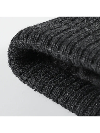 Haila - Striped Fleece-Lined Cuffed Knit Beanie