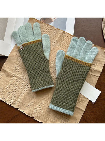 Gloving - Mixed Color Ribbed Finger-Opening Gloves