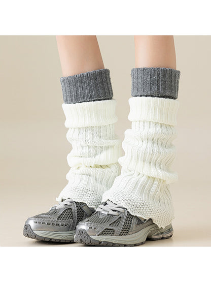 Cozyra - Mid-Calf Solid Color Knit Leg Warmer