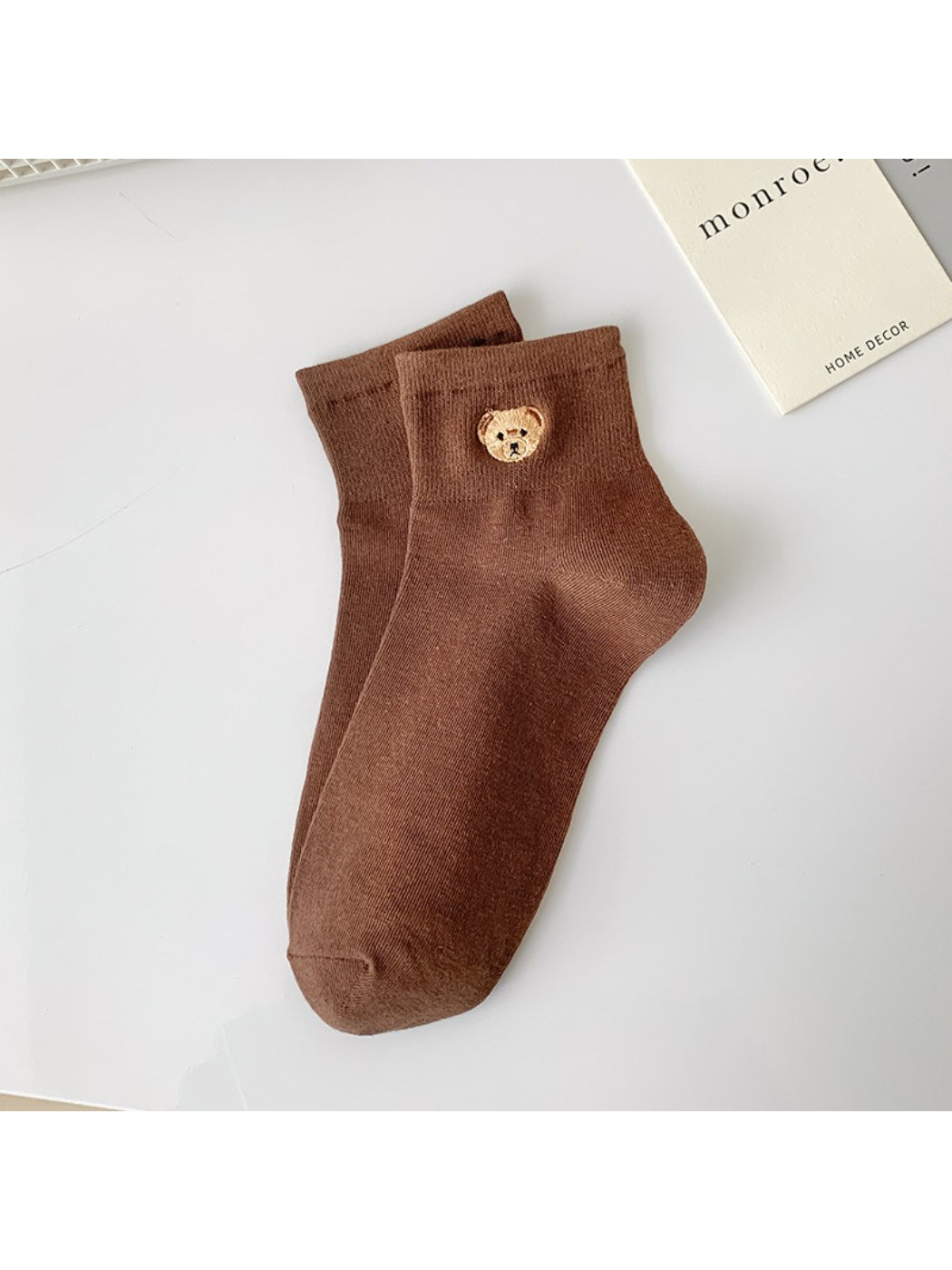 Rufia - Tiny Bear Patch Crew Socks