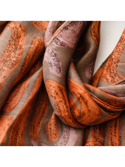 Scarvii - Abstract Brushstroke Pattern Scarf