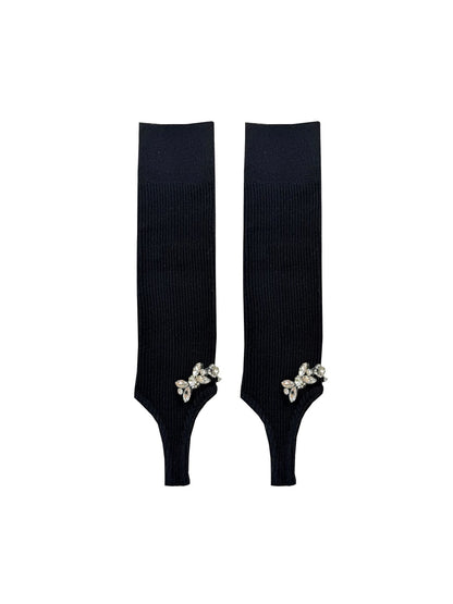 Cozyra - Women's Ribbed Mid-Calf Solid Leg Warmers