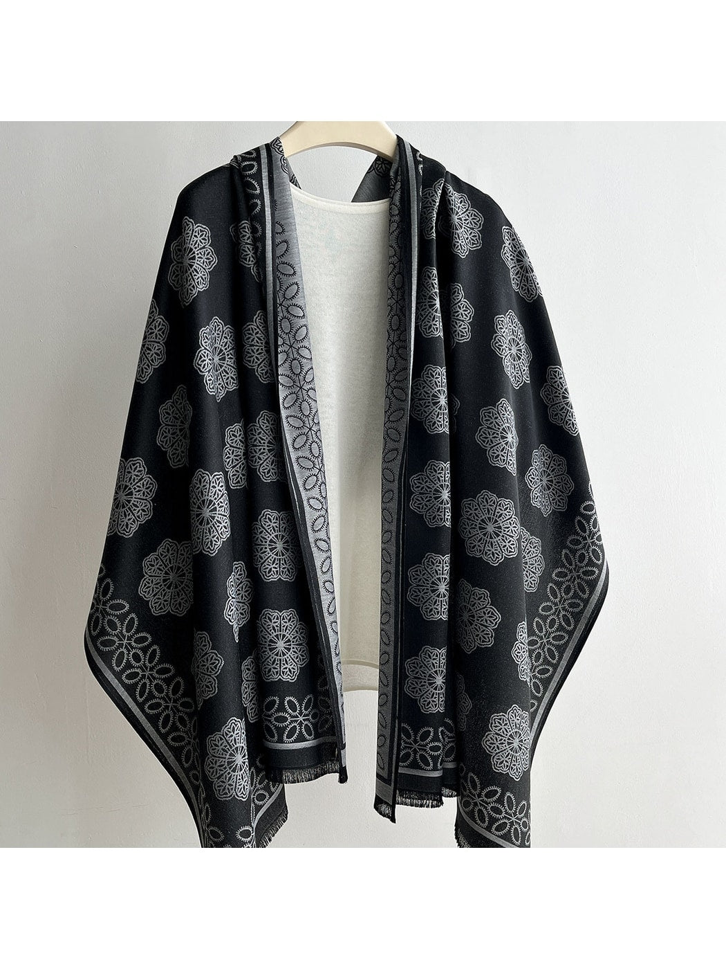 Scarvii - Summer Fresh Floral Border Wrap Scarf