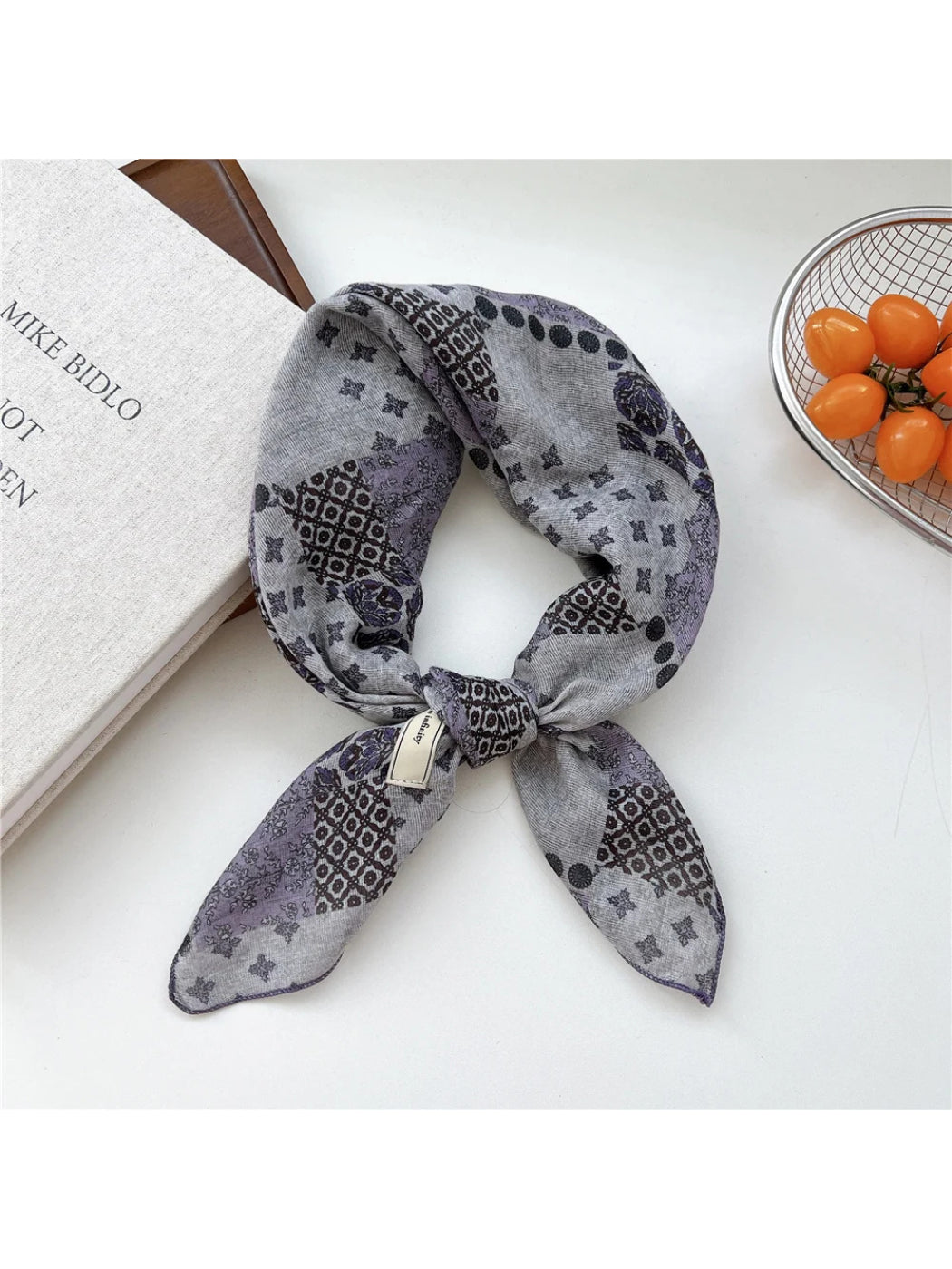 Scarvii - Vintage Print Square Scarf