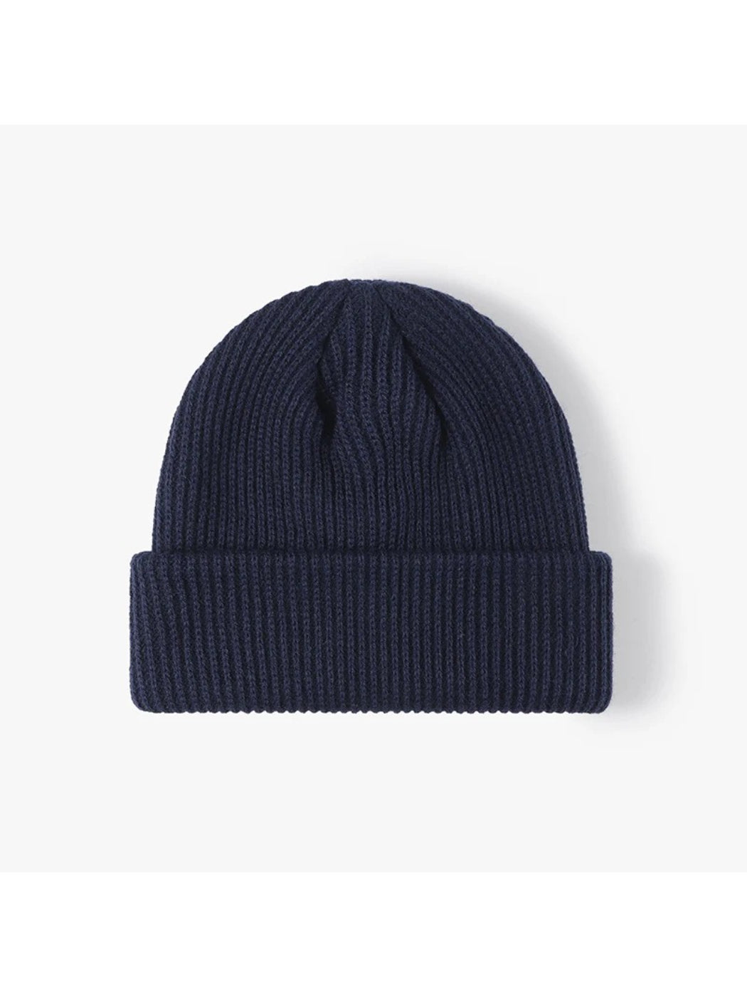 Haila - Solid Ribbed Cuffed Acrylic Knit Beanie