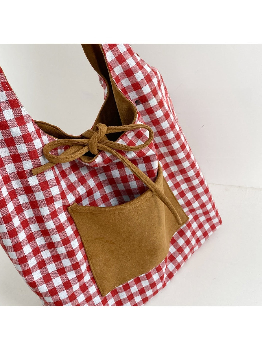 Cosbai – Retro Reversible Color-Block Tote Bag