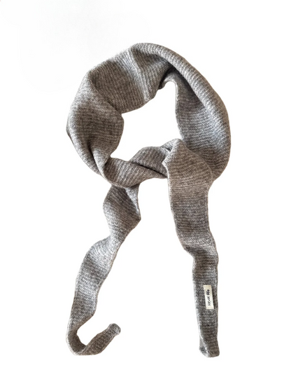 Scarvii - Textured Tapered Long Narrow Scarf