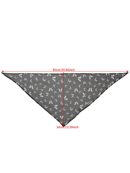 Scarvii Sheer Butterfly Print Hair Scarf