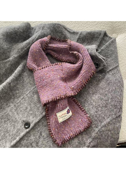 Scarvii - Flecked Blanket Stitch Knit Scarf