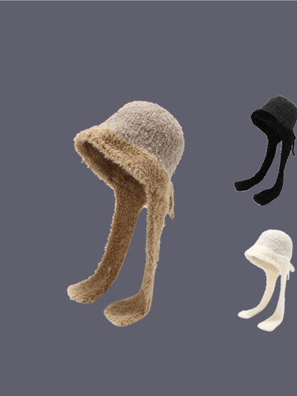 Haila – Fluffy Earflap Winter Knitted Beanie