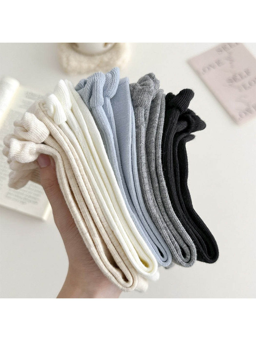 Rufia - Ruffled Ribbed Soft Cozy Socks