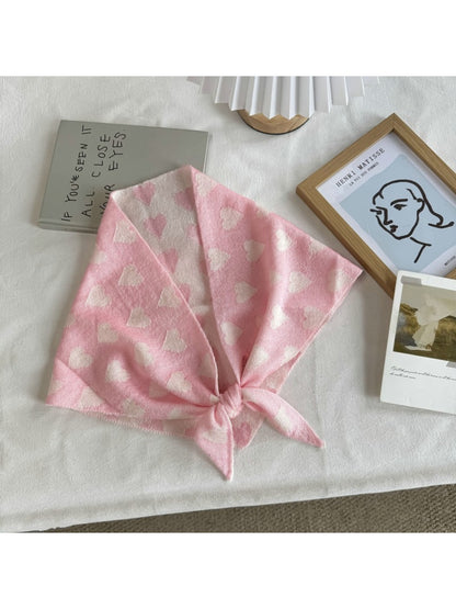 Scarvii - Sweet Style Heart Pattern Bandana Scarf