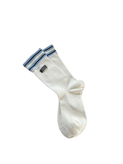 Rufia - Preppy Stripe Crew Socks - Sporty & Chic
