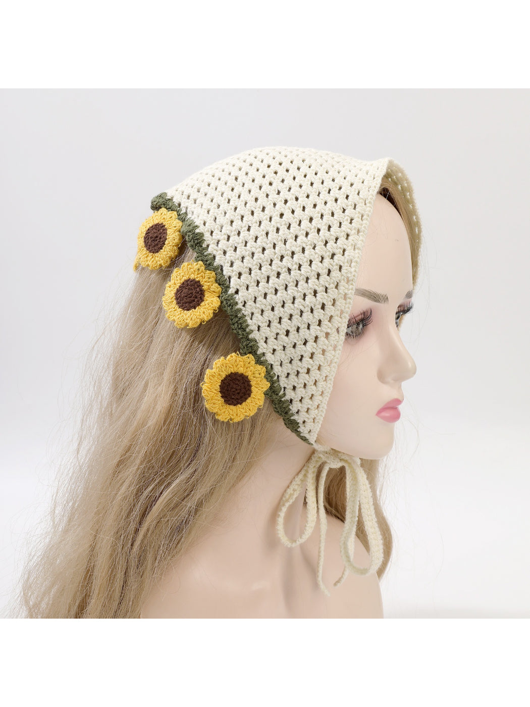 Scarvii Sunflower Crochet Triangle Scarf