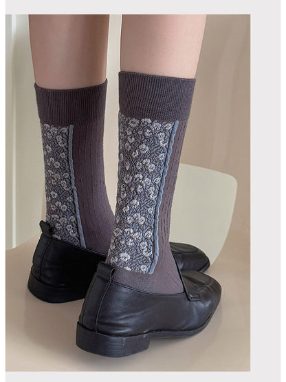 Rufia - Floral Lace-Edge Everyday Crew Socks