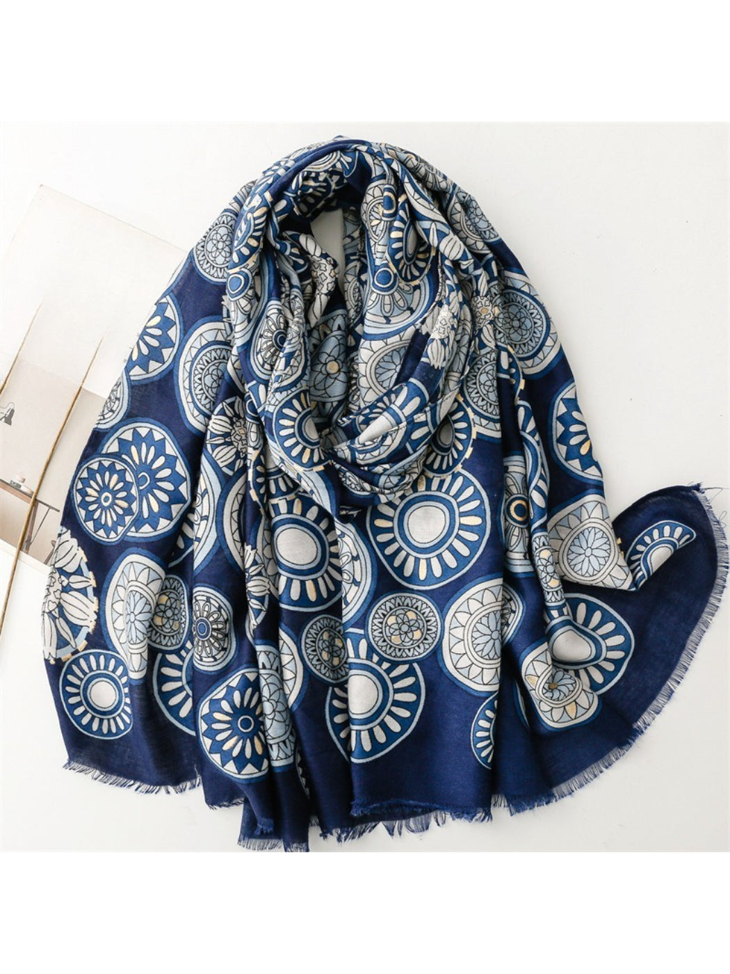 Scarvii - Soft Tone Medallion Pattern Everyday Scarf