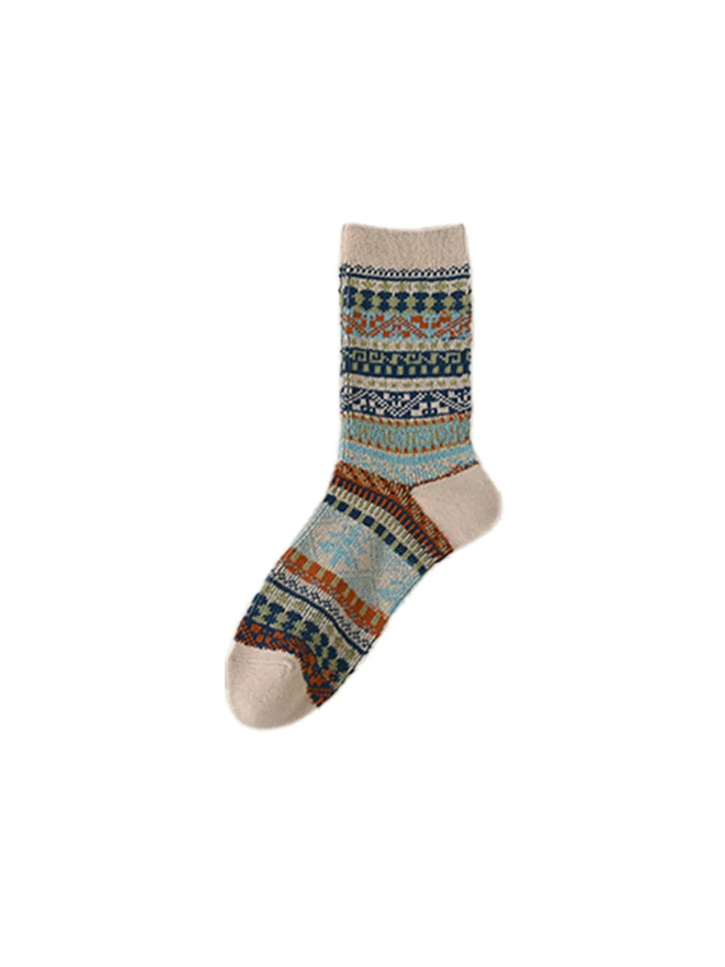 Rufia - Multicolor Geometric Crew Socks