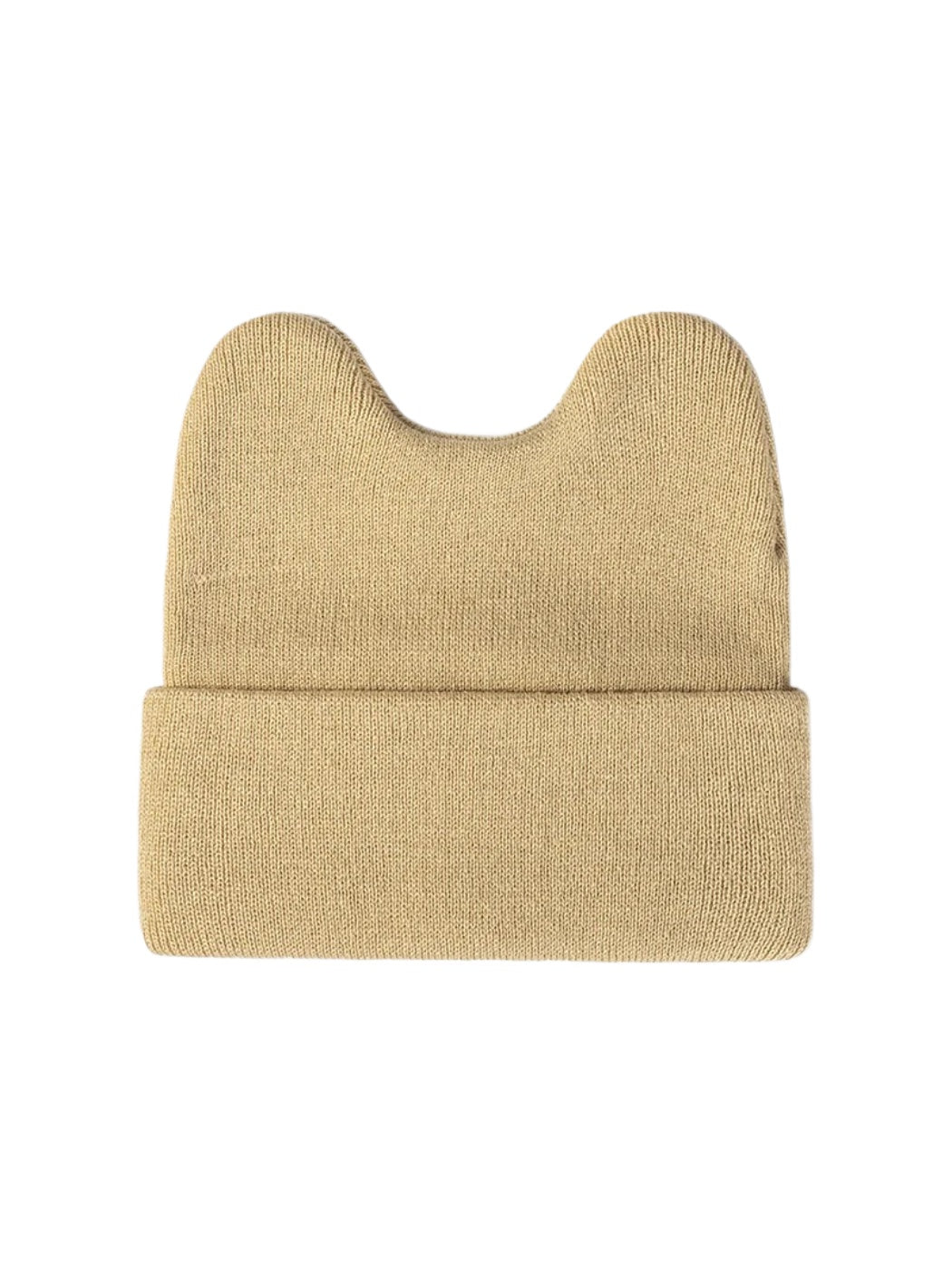 Haila - Rounded Ear Cuffed Knit Beanie