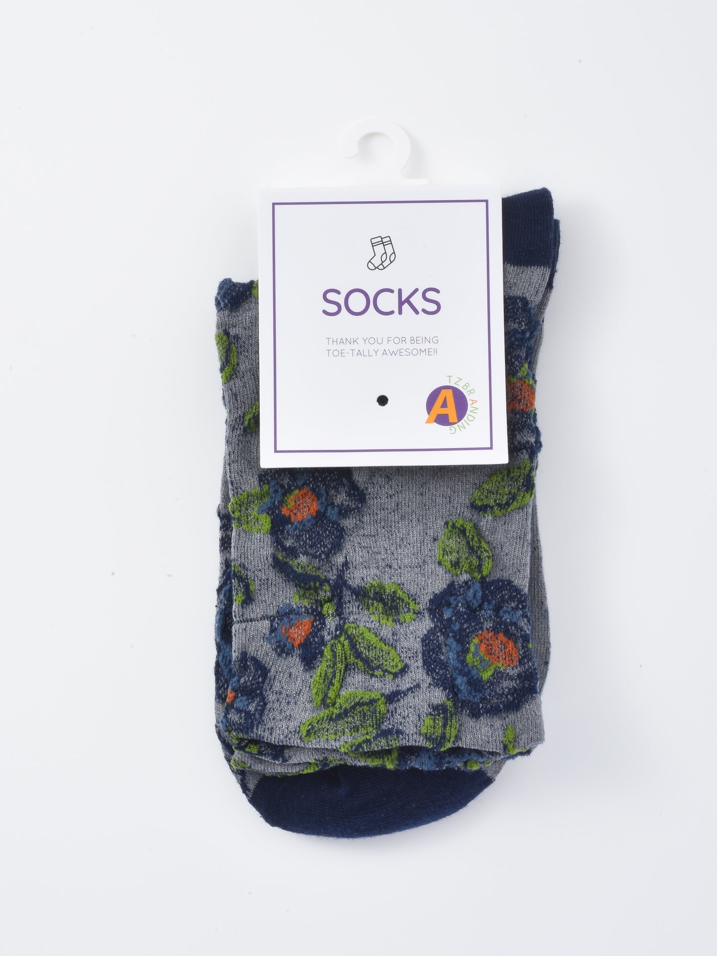 Rufia - Classic Rose Embroidery Crew Socks