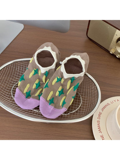 Rufia - Cute Vibrant Pattern Low Ankle Socks