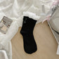 Rufia - Sheer Mesh Panel Socks with Bow Detail