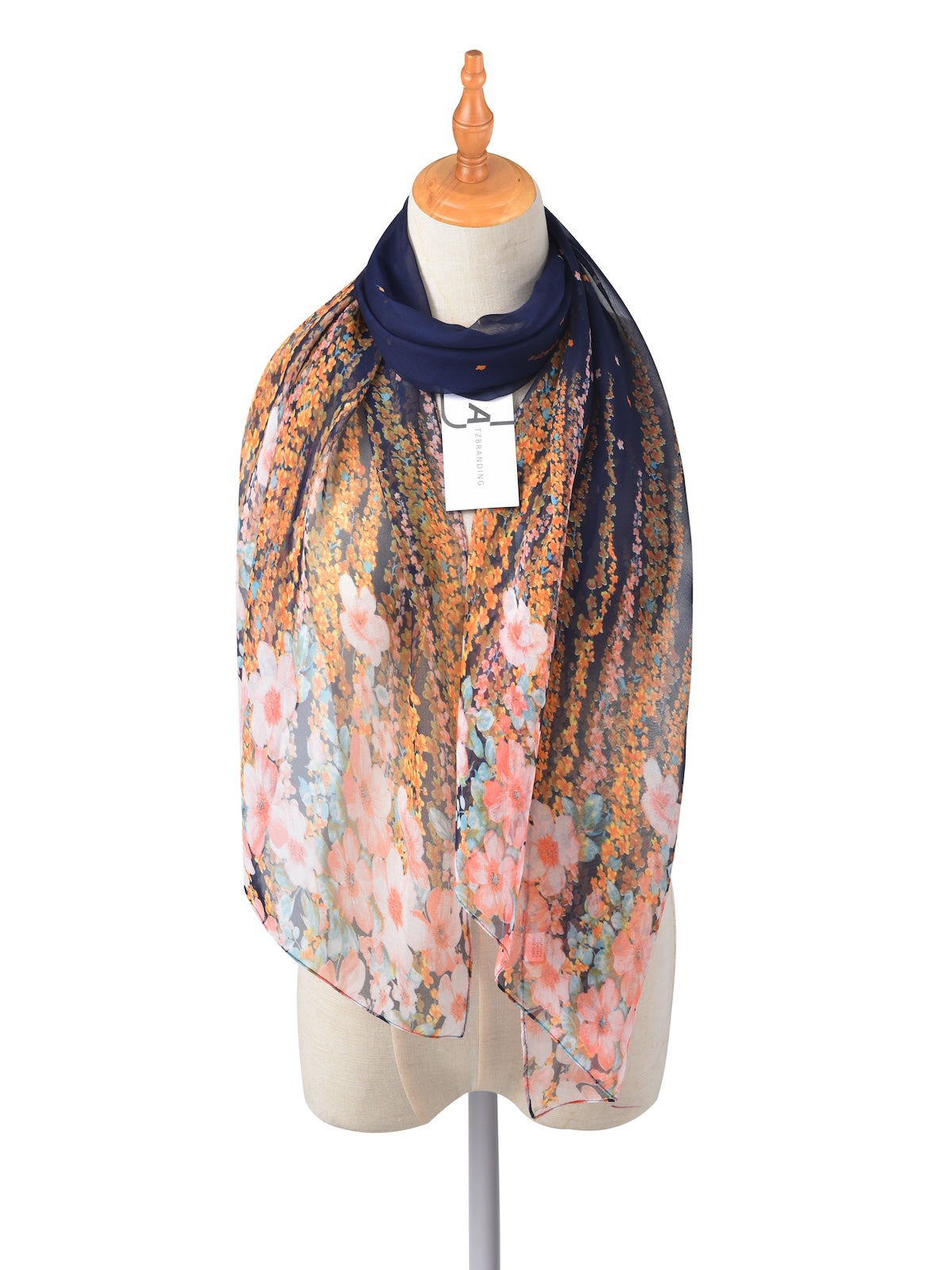 Scarvii - Floral Print Scarf - Lightweight & Elegant