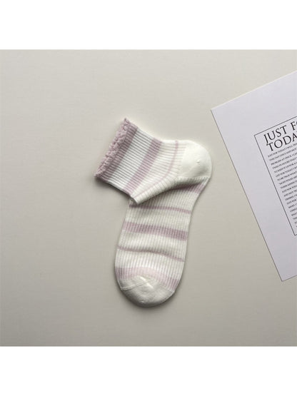 Rufia Mesh Stripe Dot No Show Socks product image