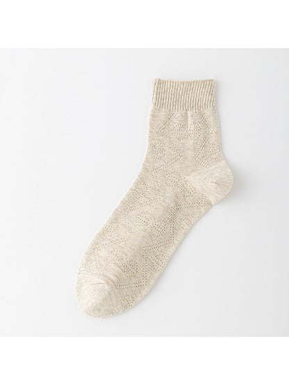 Rufia - Ribbed Cuff Fresh Openwork Socks