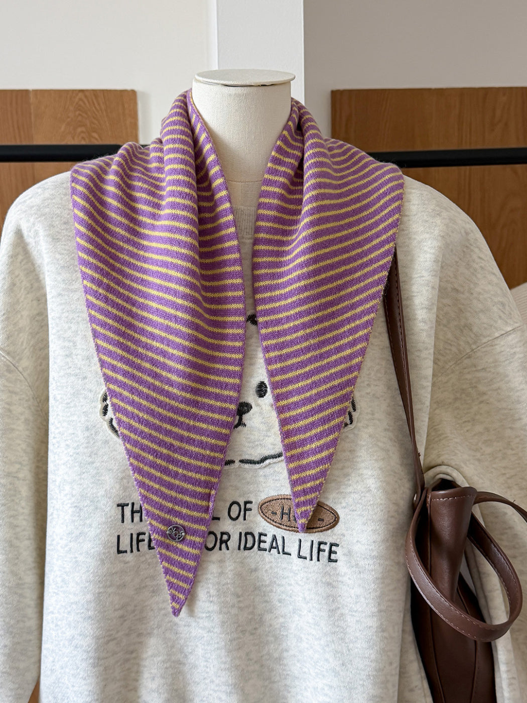 Scarvii - Narrow Stripe Triangle Scarf