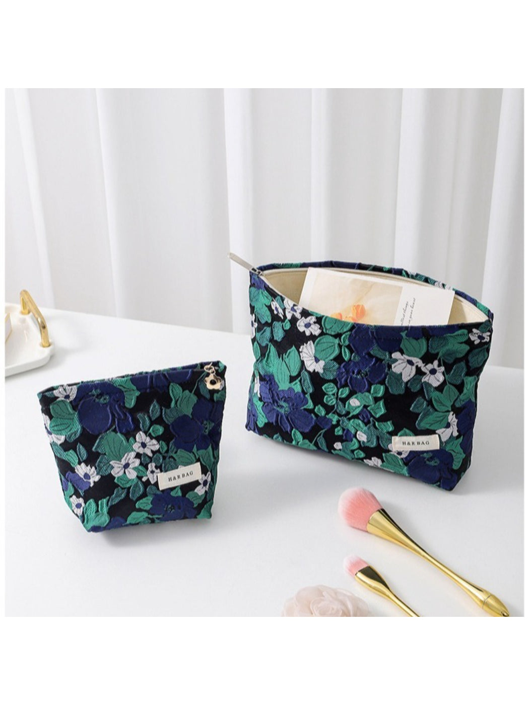 Cosbai - Garden Floral Cosmetic Bag