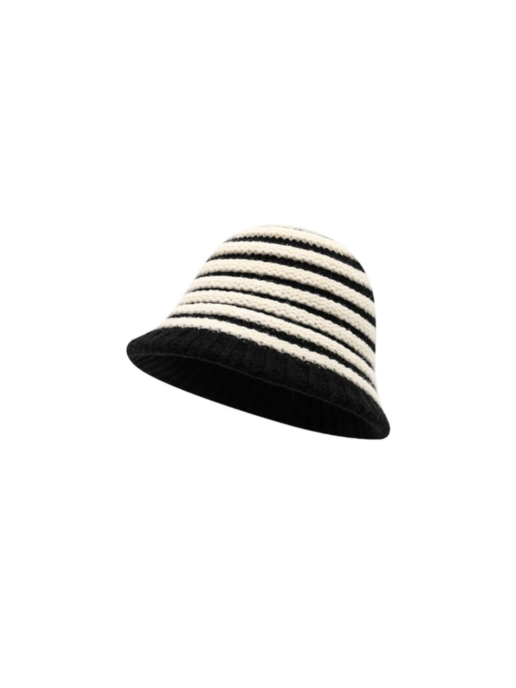 Haila - Striped Knitted Bucket Hat for Women