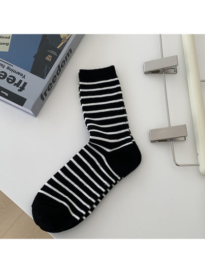 Rufia - Playful Striped Crew Socks