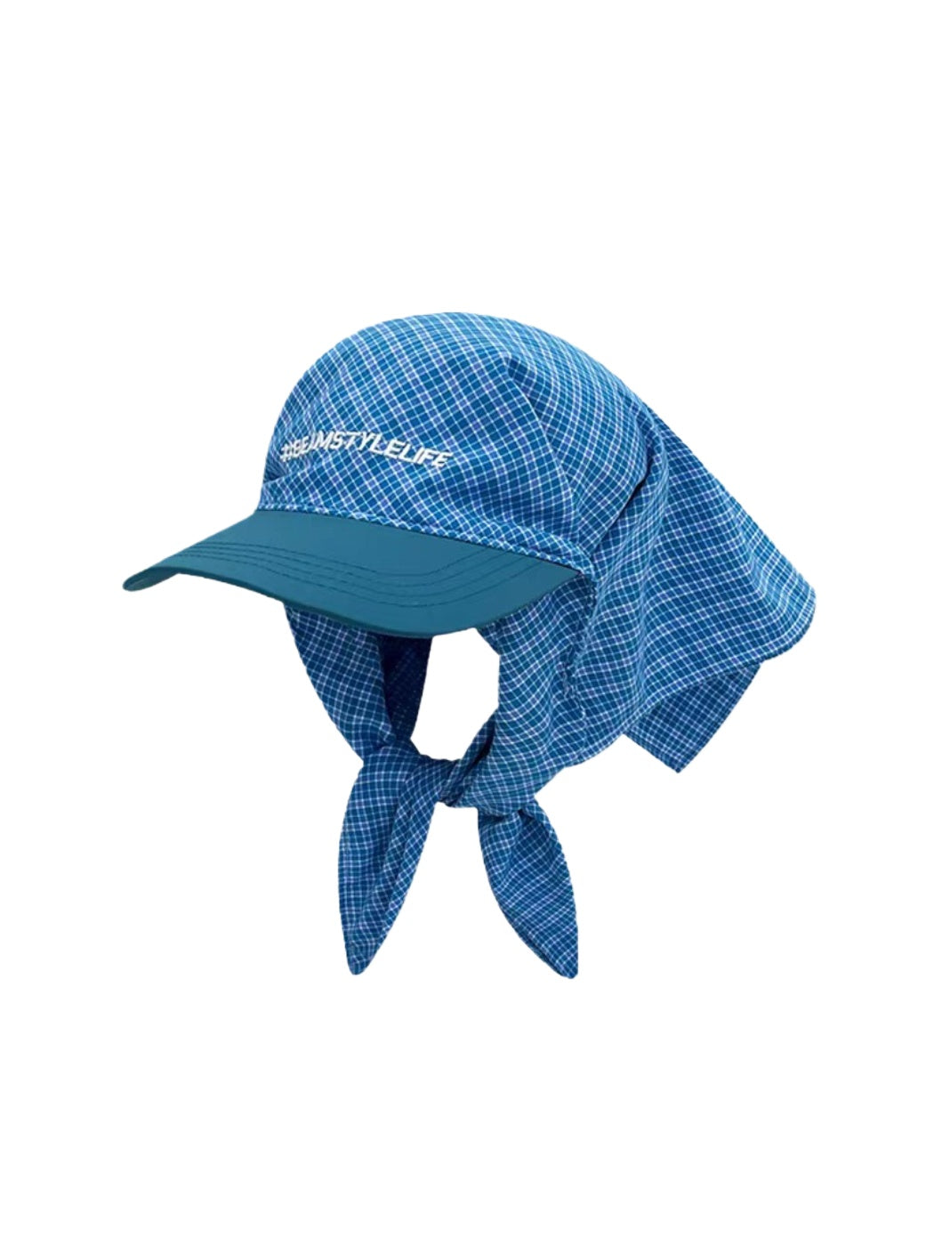 Haila - Grid Pattern Scarf Cap