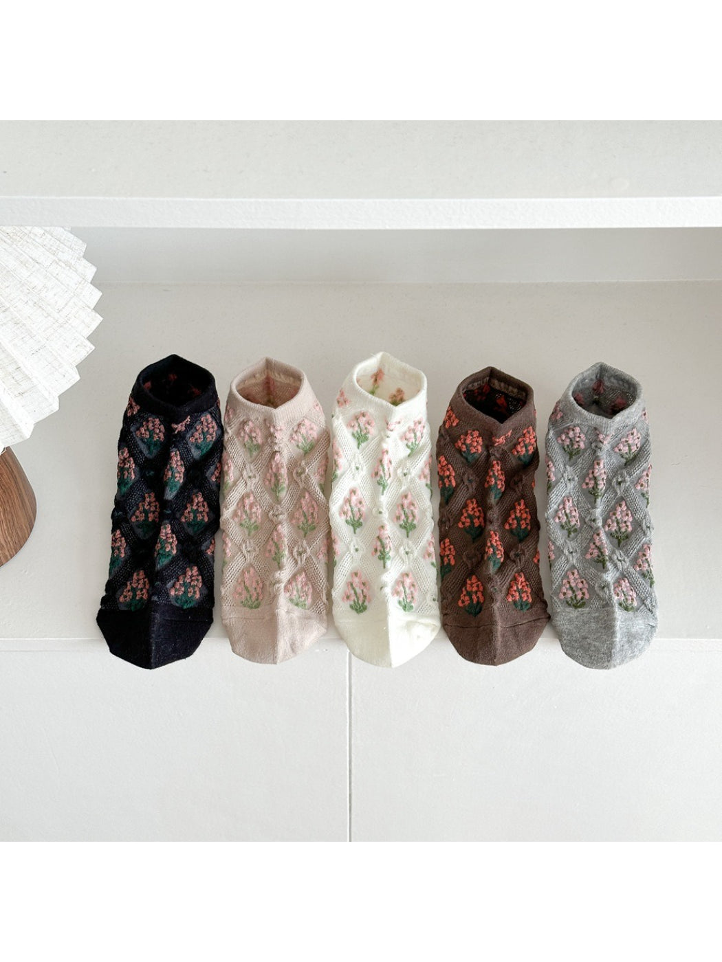 Rufia - Retro Floral Knit Ankle Socks product image 1