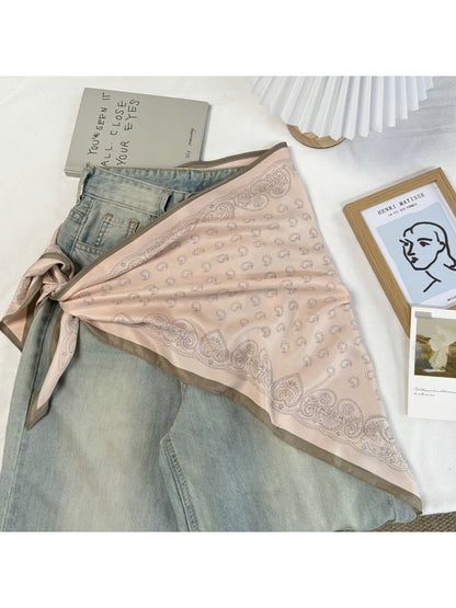 Scarvii - Simple Printed Pattern Fashion Triangle Scarf